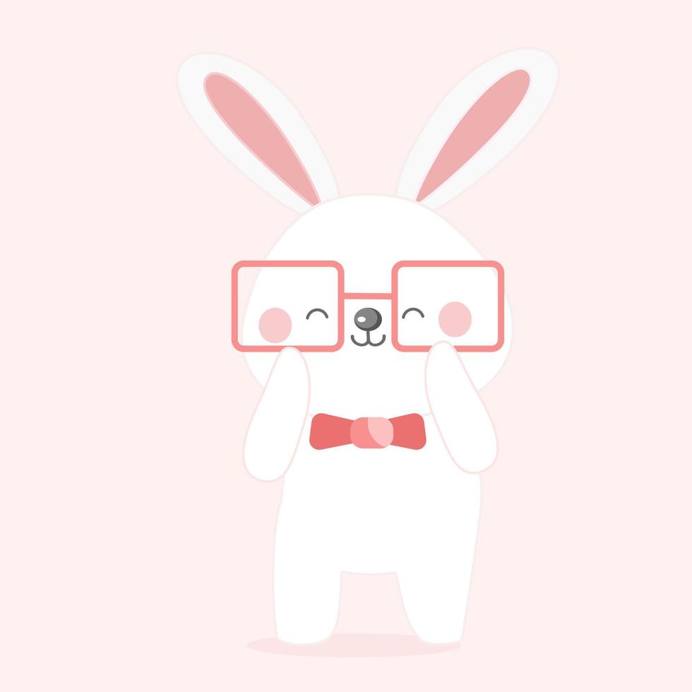 Cute Rabbit character. vector