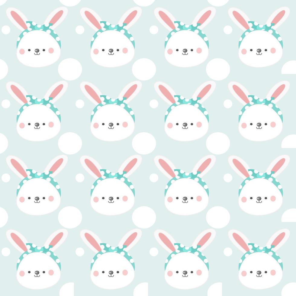 Seamless pattern with rabbit. vector