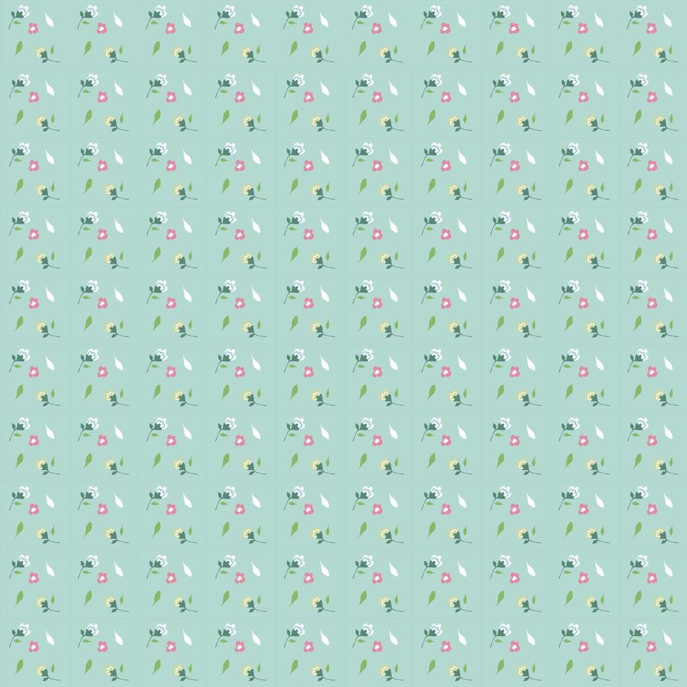 Pattern minimal design decorations with flower. vector
