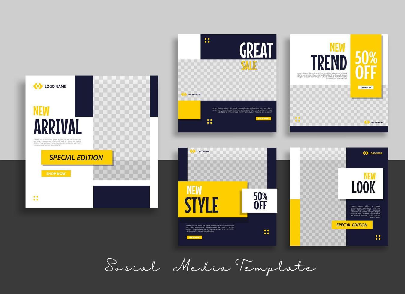 Creative sosial media post template vector