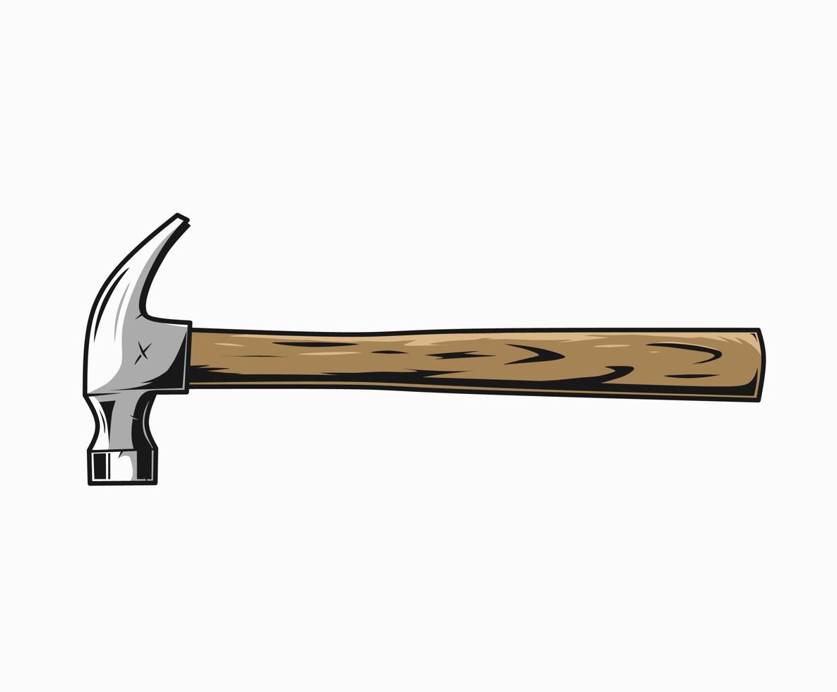 hammer vector design, drawing style