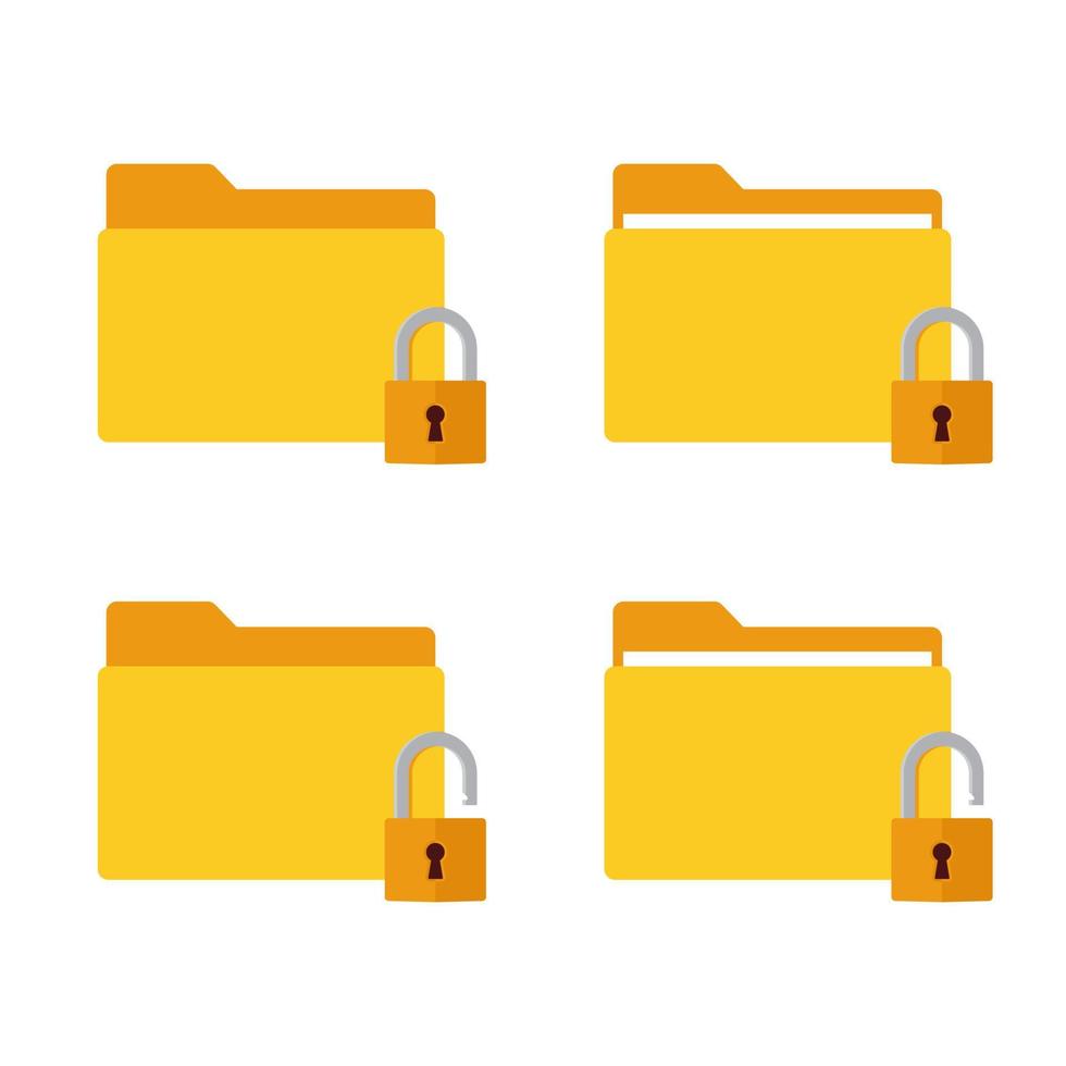 Locked folder icon. Suitable for design element of folder security and