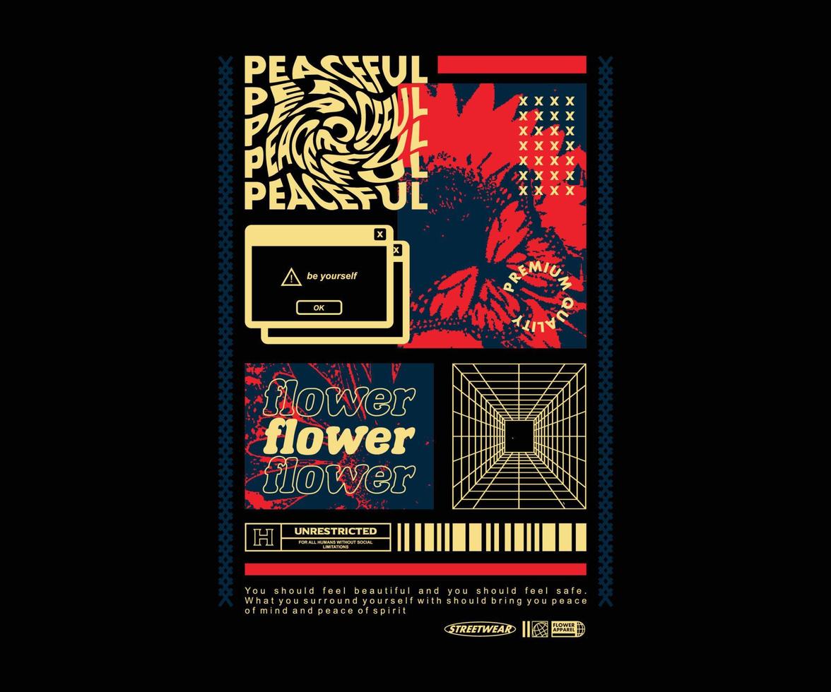 Retro Poster Pixel style Graphic Design for T shirt Street Wear and Urban Style vector