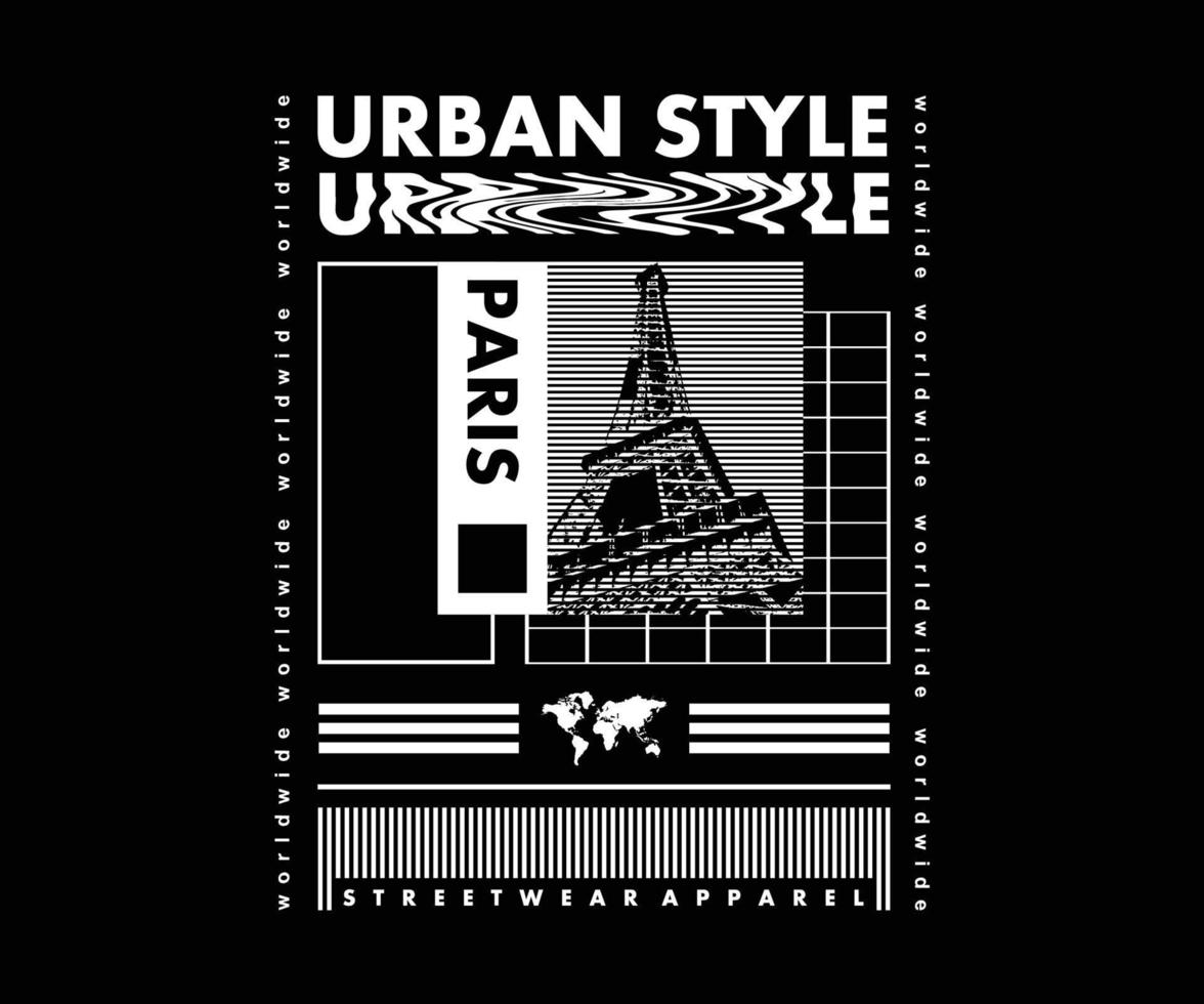 diseño gráfico de estilo píxel de afiche retro para ropa de calle de camisetas y estilo urbano vector