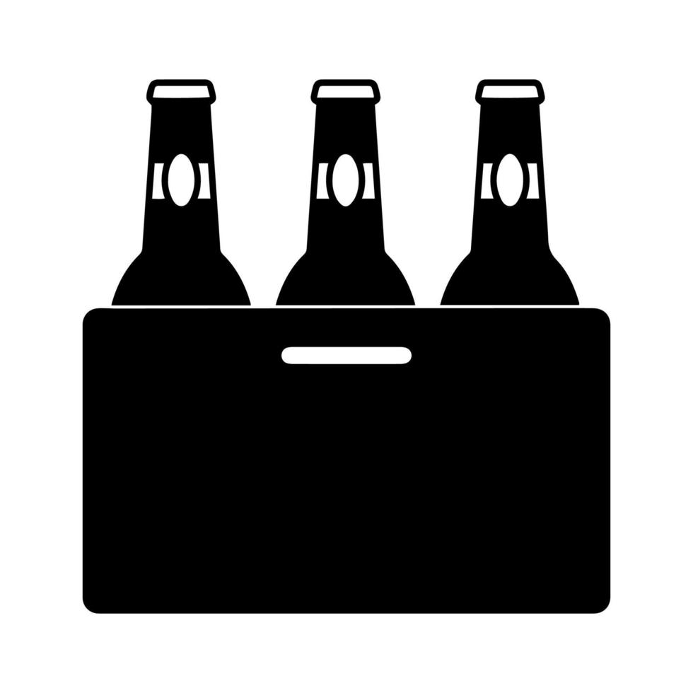 Pack of bottles icon isolated. Flat design. EPS10 Vector Illustration