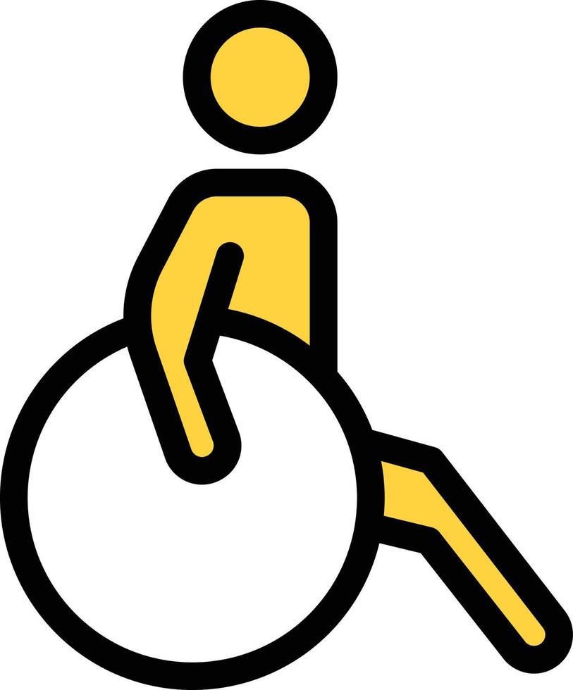 ilustración vectorial de discapacidad en un fondo. símbolos de calidad premium. iconos vectoriales para concepto y diseño gráfico. vector