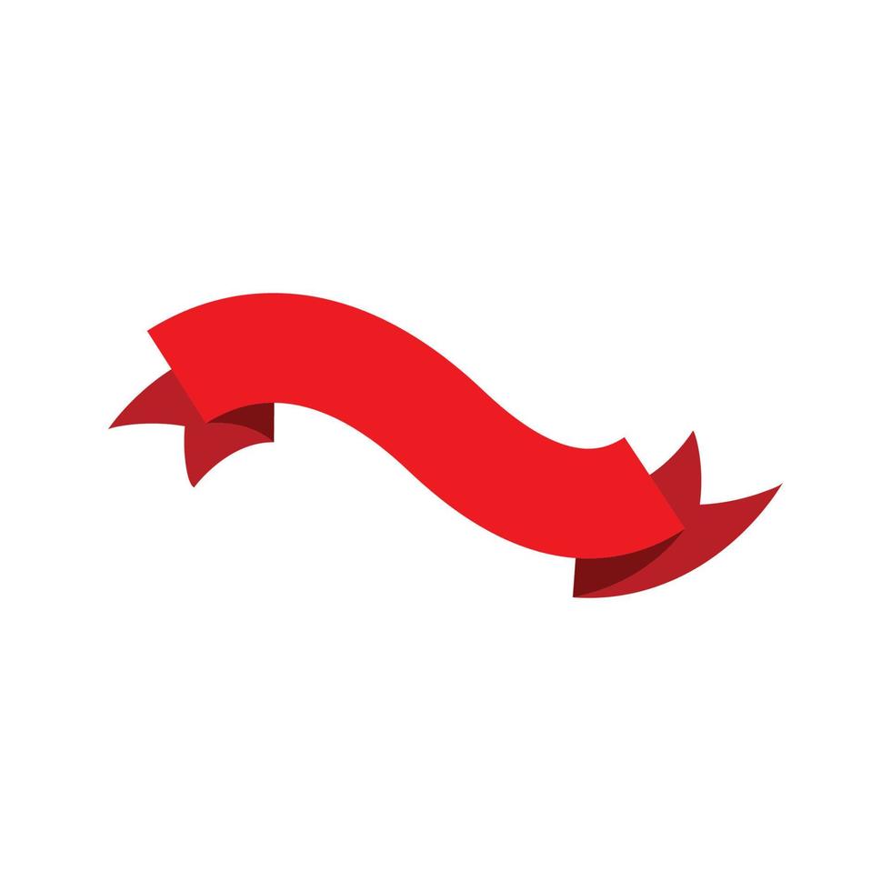 red ribbon clipart design template vector