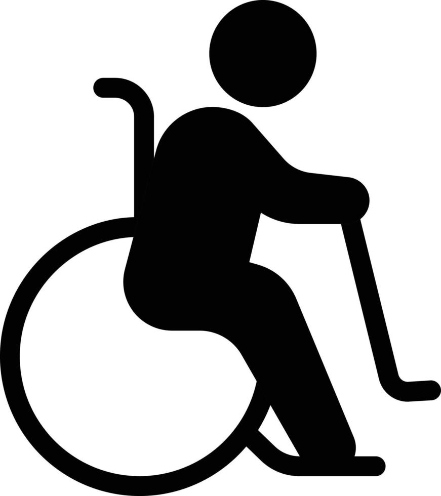 ilustración vectorial de hockey en silla de ruedas sobre un fondo. símbolos de calidad premium. iconos vectoriales para concepto y diseño gráfico. vector