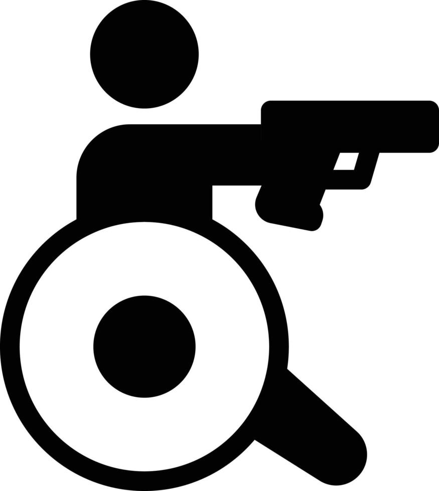 Ilustración de vector de disparo de silla de ruedas en un fondo. Símbolos de calidad premium. Iconos vectoriales para concepto y diseño gráfico.