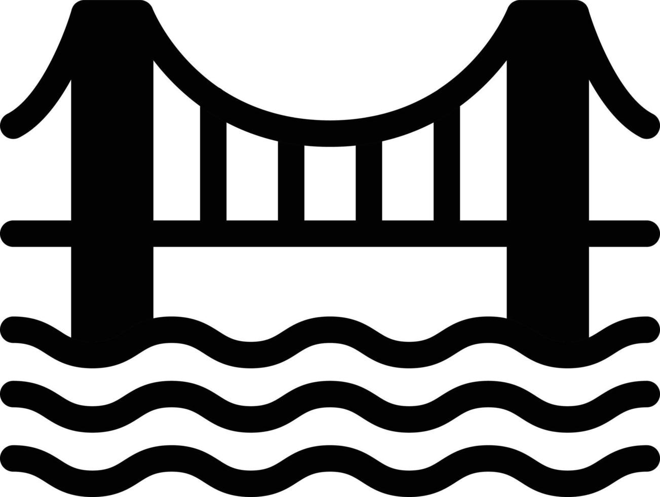 ilustración de vector de puente de río en un fondo. símbolos de calidad premium. iconos vectoriales para concepto y diseño gráfico.