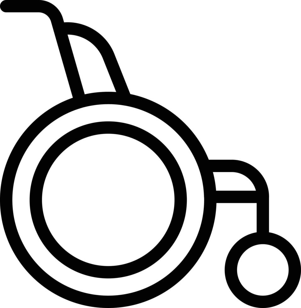 ilustración vectorial de silla de ruedas en un fondo. símbolos de calidad premium. iconos vectoriales para concepto y diseño gráfico. vector