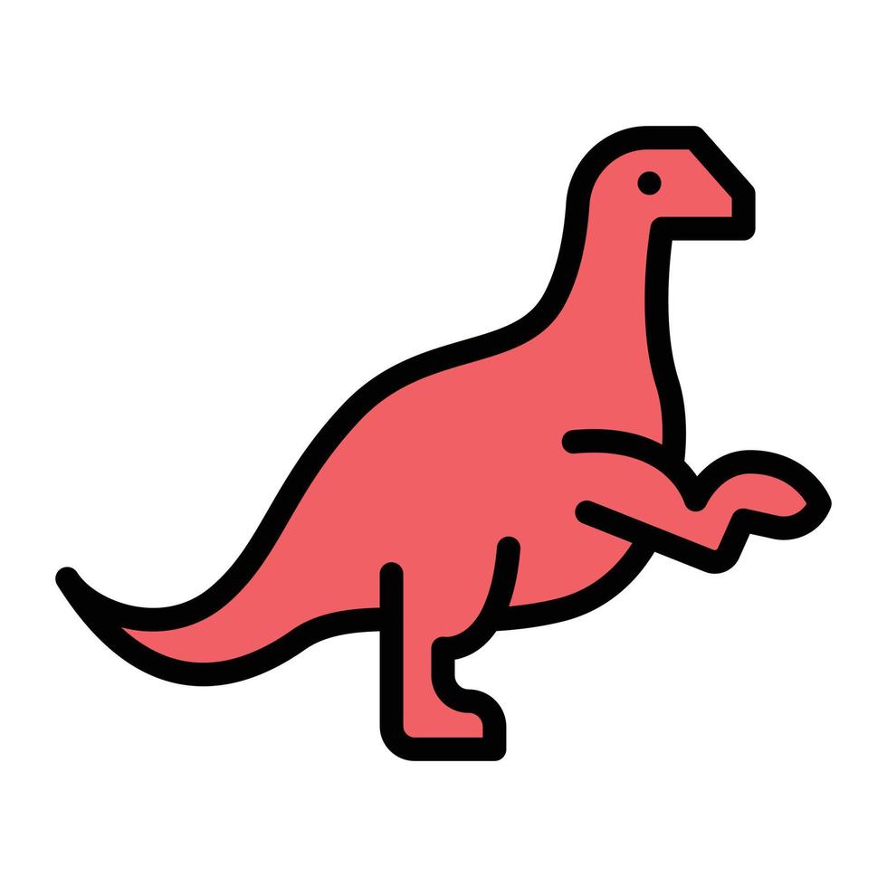 Ilustración de vector de dinosaurio en un fondo. Símbolos de calidad premium. Iconos vectoriales para concepto y diseño gráfico.