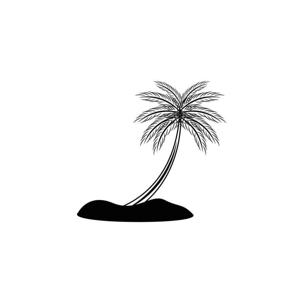 plantilla de diseño de icono de árbol de coco vector