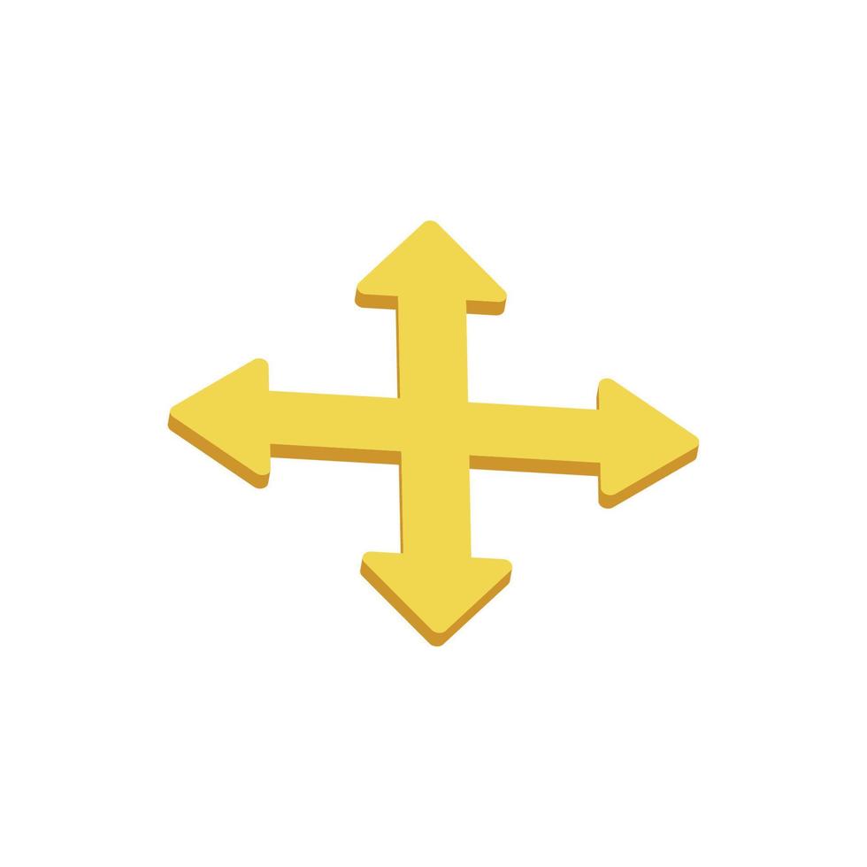 3d arrow icon design template vector