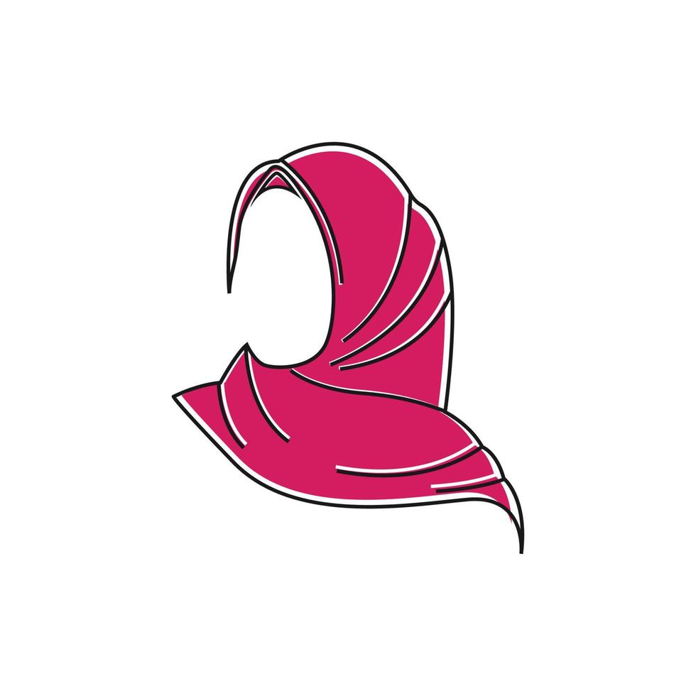 hijab logo icon design template vector