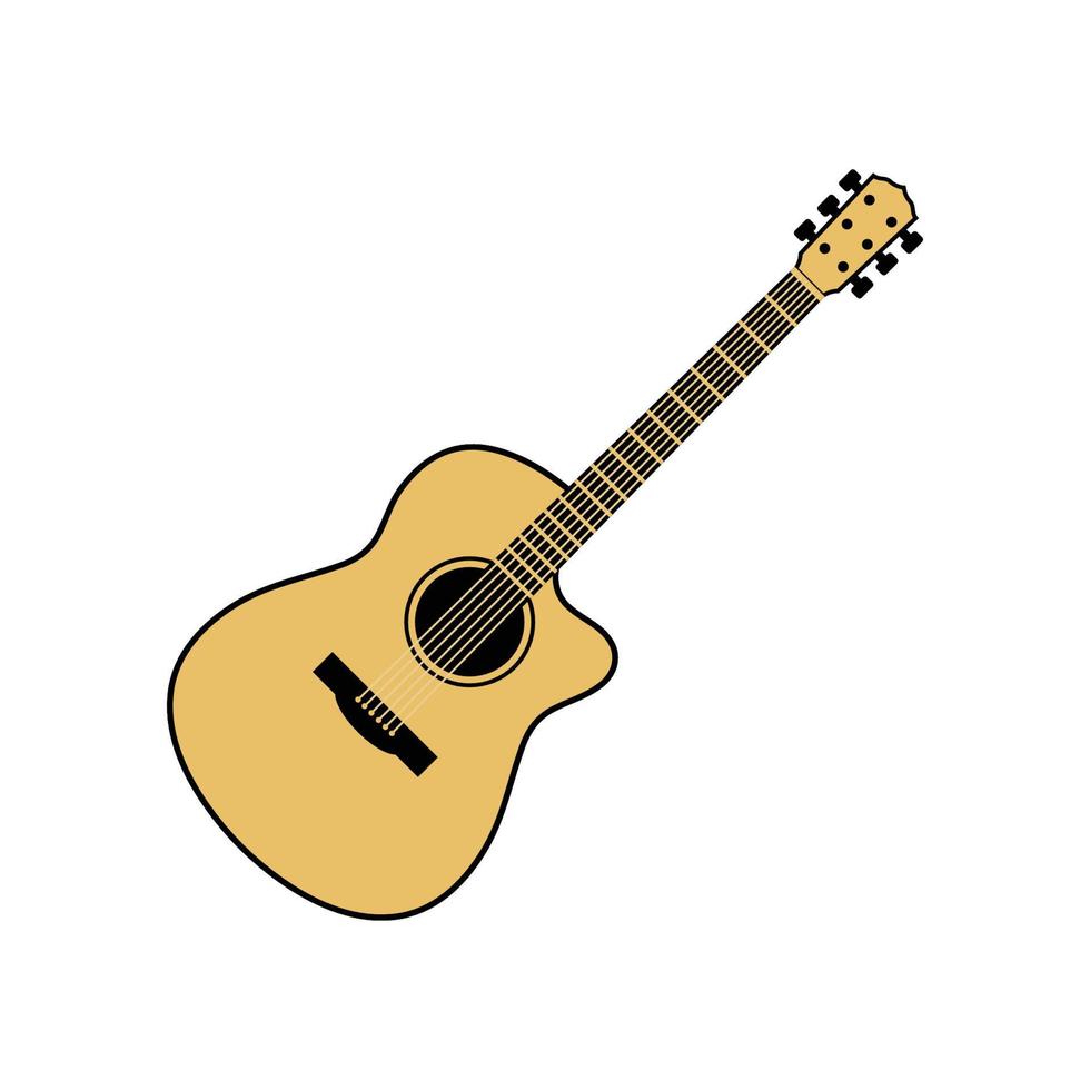 vector de plantilla de diseño gráfico de guitarra