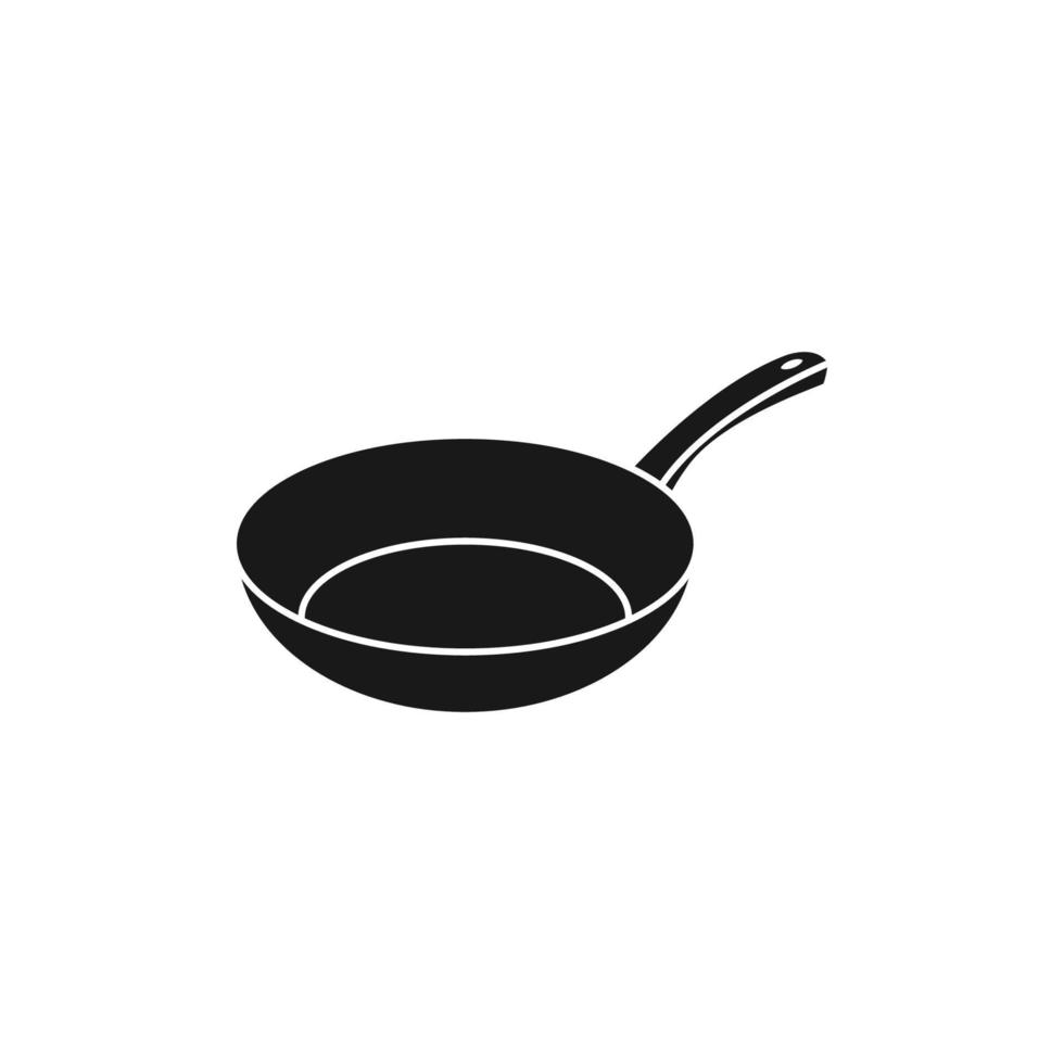 frying pan logo icon design template vector