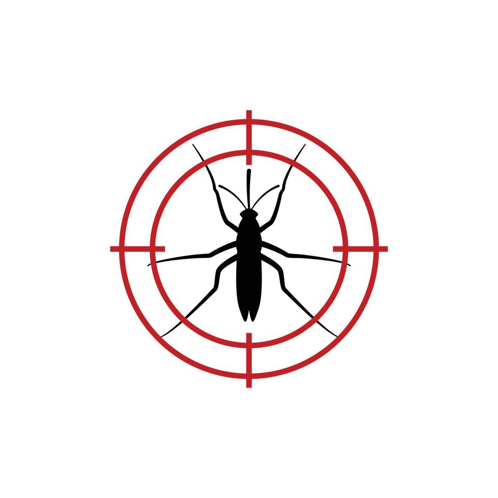 vector de plantilla de diseño de icono de logotipo de mosquito