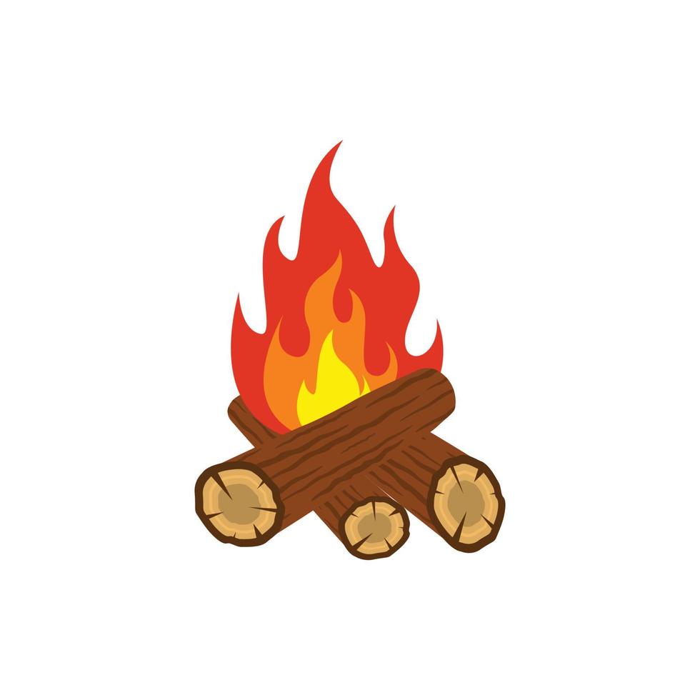 bonfire logo icon design template vector