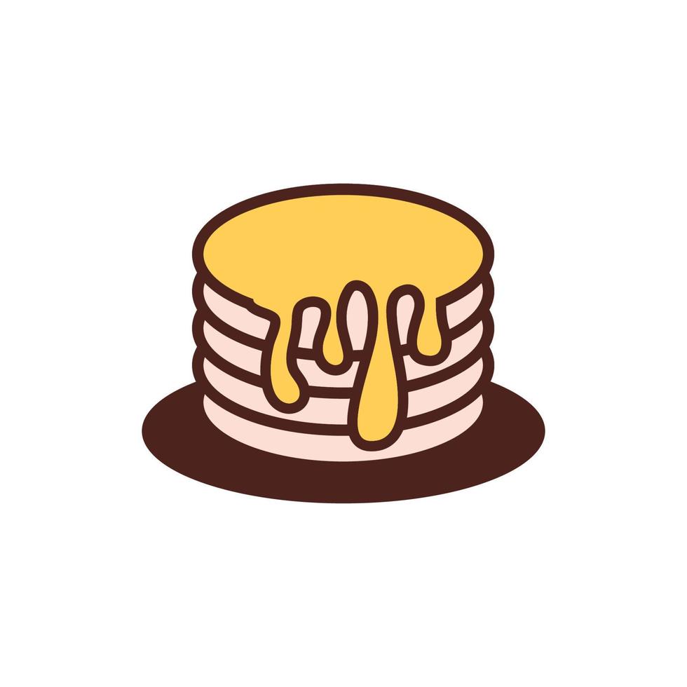 pancake logo icon design template vector