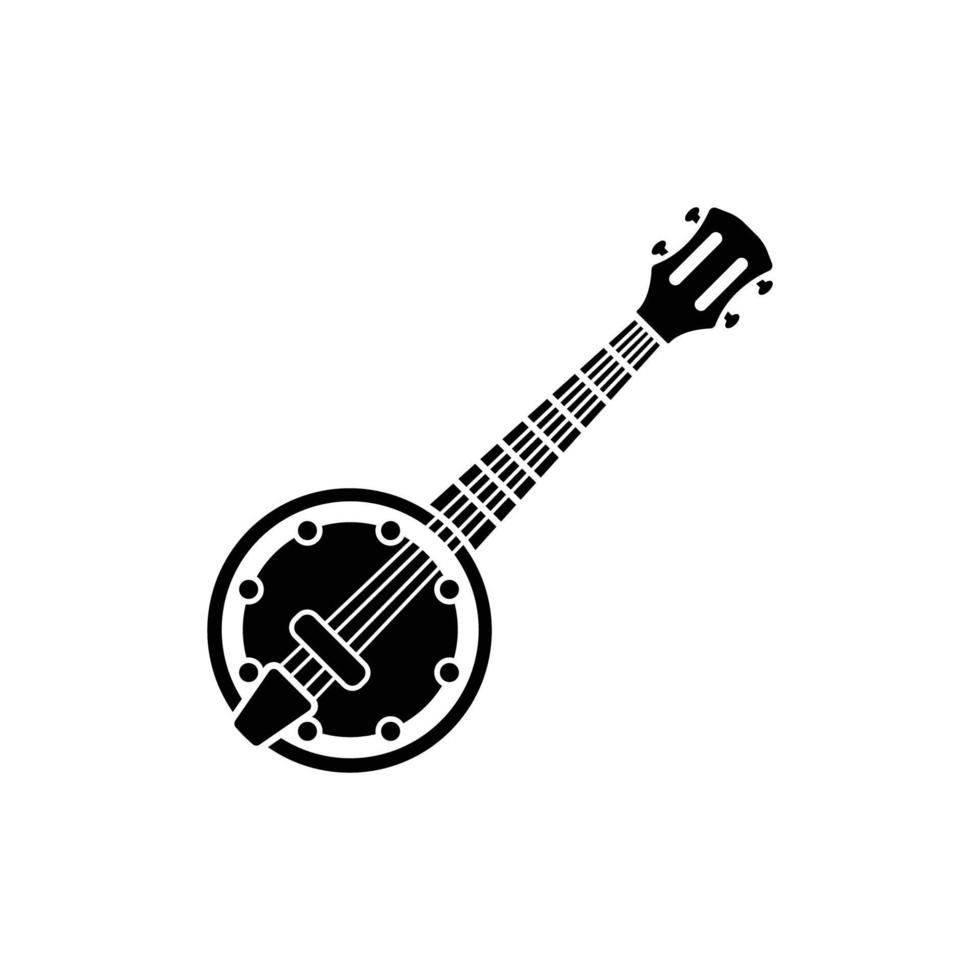 vector de plantilla de diseño de icono de logotipo de banjo