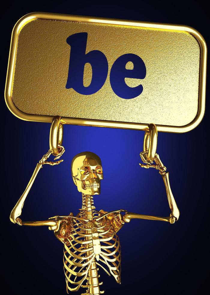 be word and golden skeleton photo