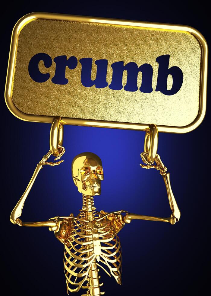 crumb word and golden skeleton 7345352 Stock Photo at Vecteezy