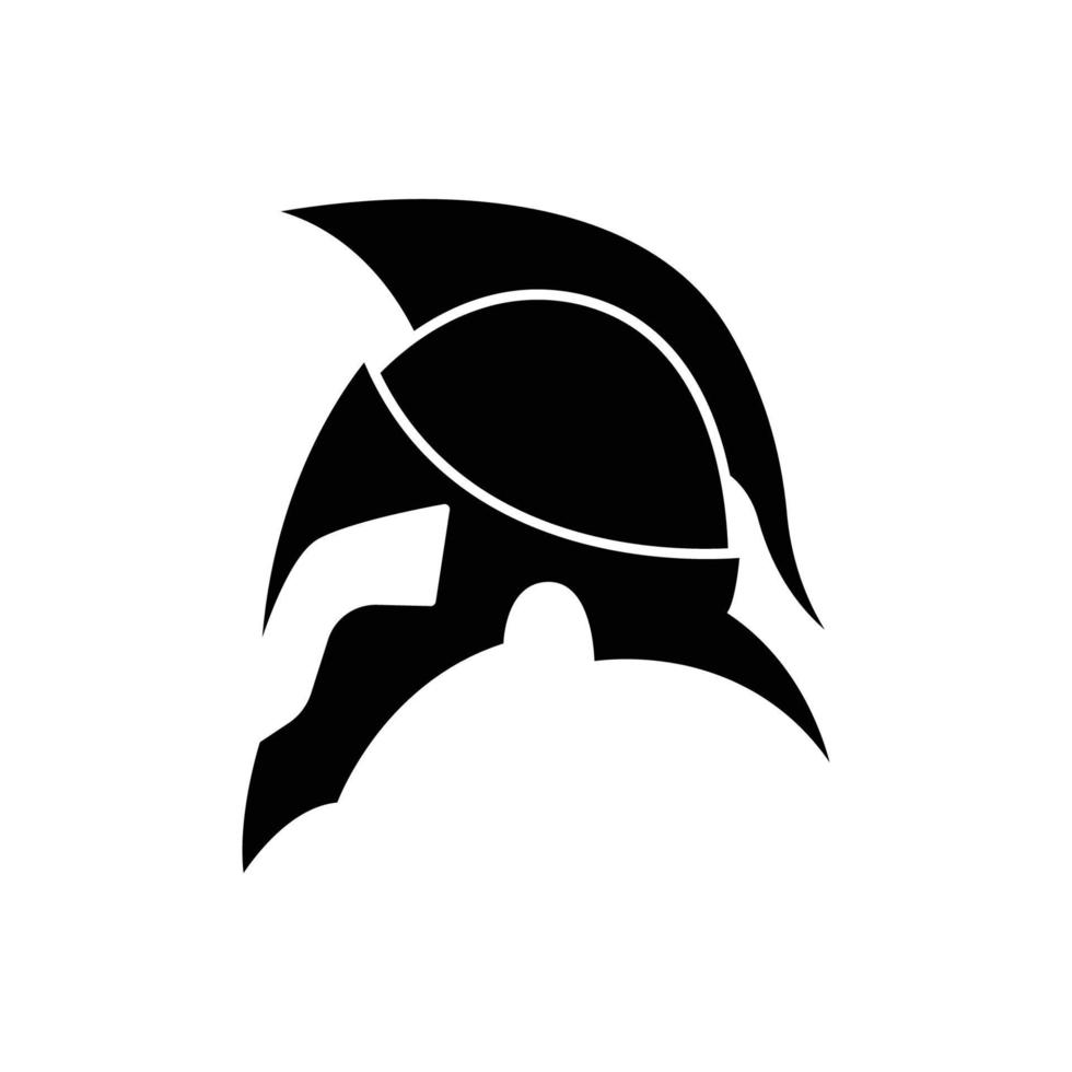 spartan helmet logo icon design template vector