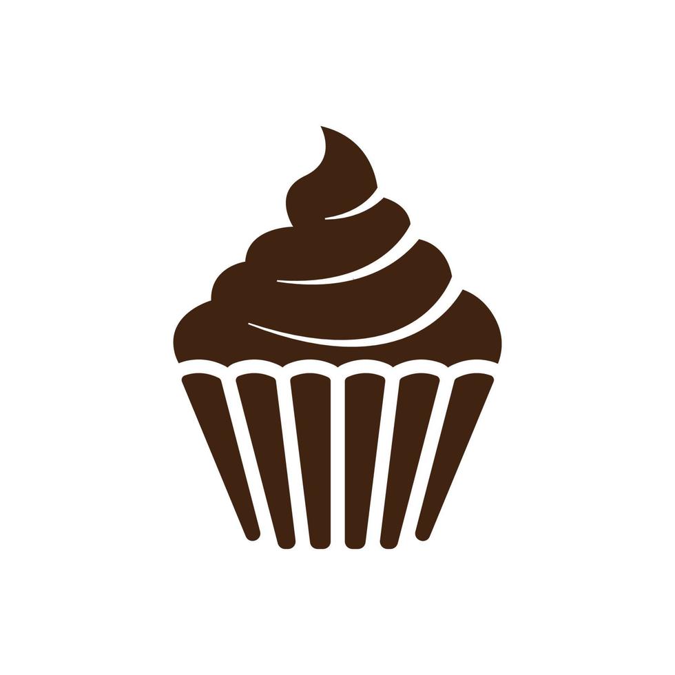 vector de plantilla de diseño de icono de logotipo de cupcake