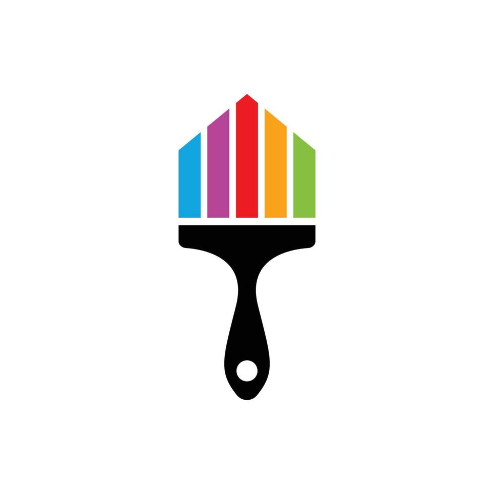 paint brush logo icon design template vector