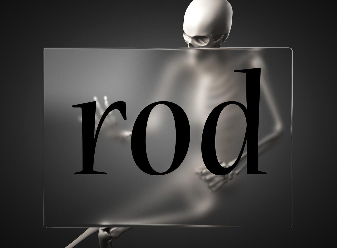 rod word on glass and skeleton 7346538 Stock Photo at Vecteezy