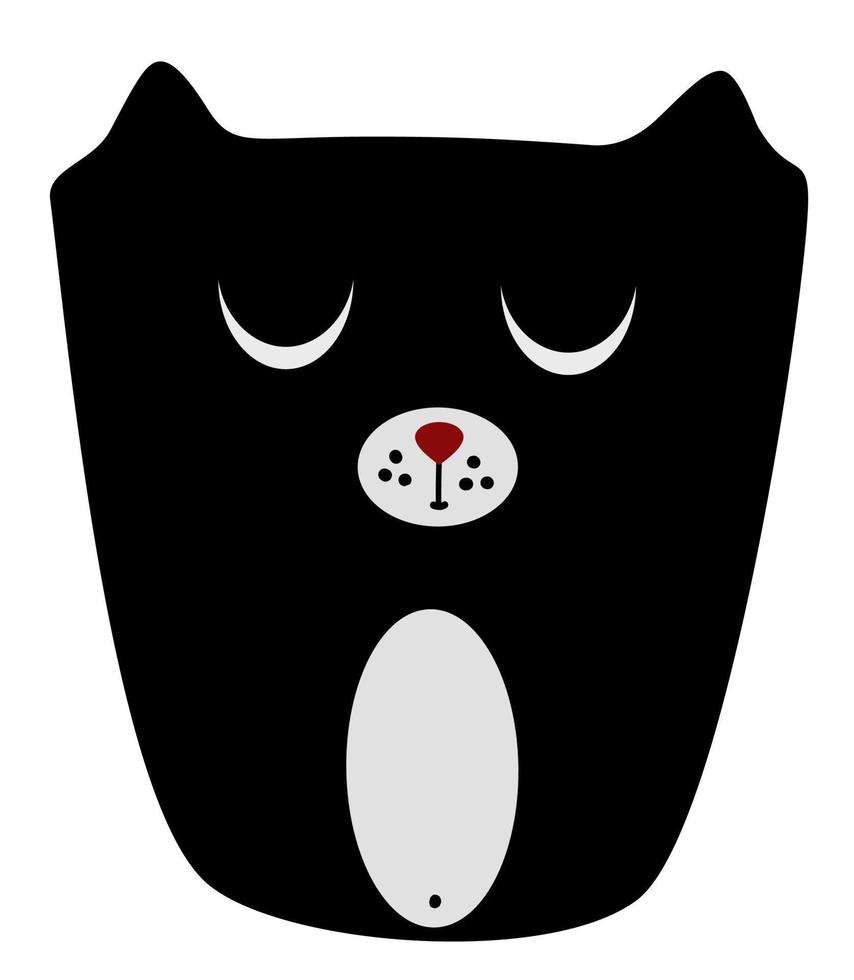 Cat tea cup vector