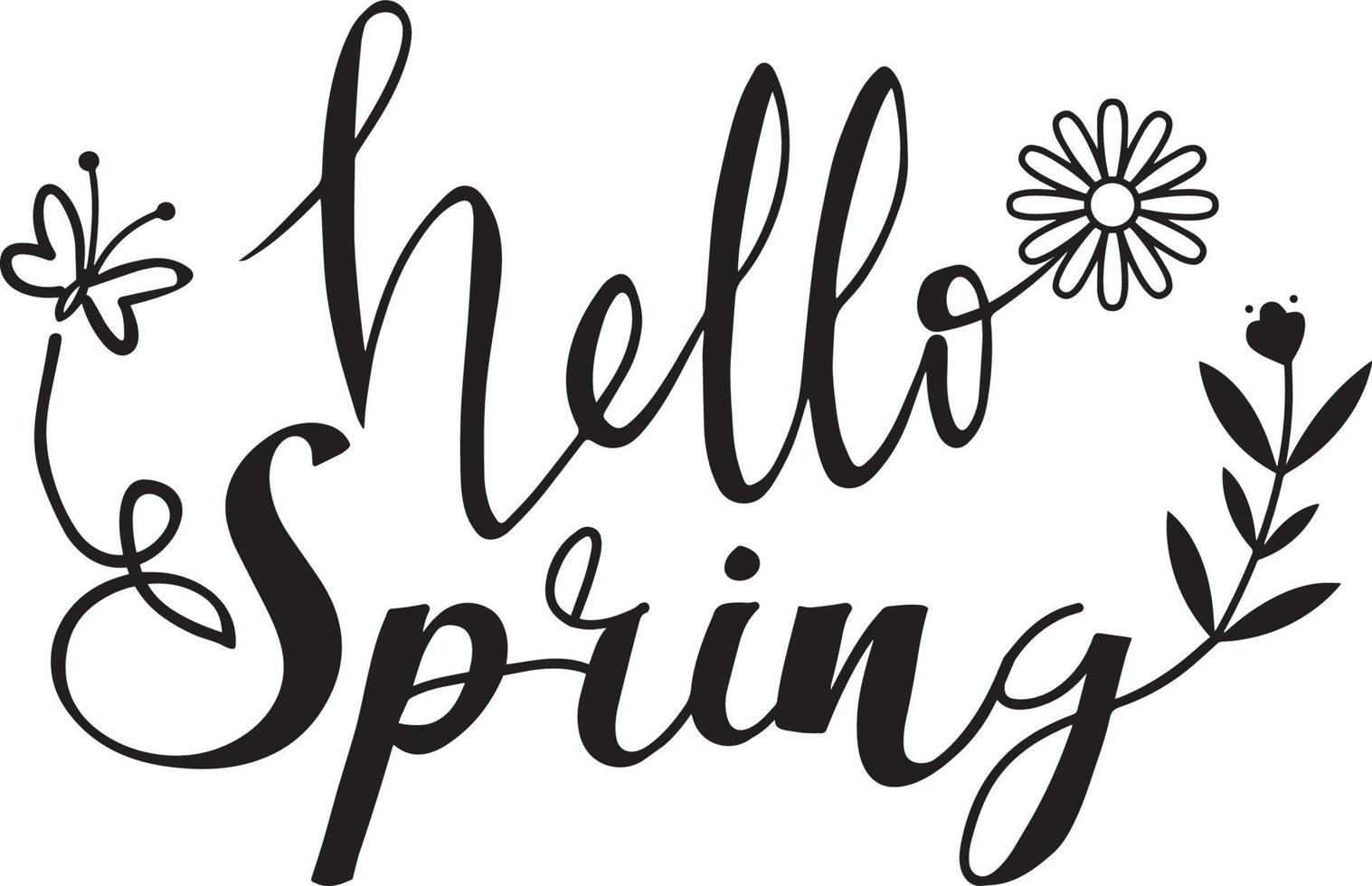 Hello Spring Season vector