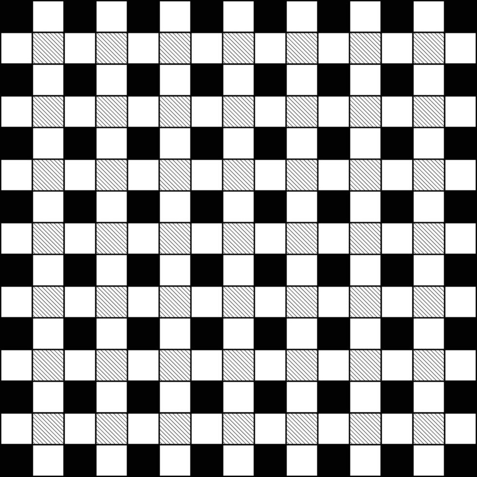 black and white square pattern background vector