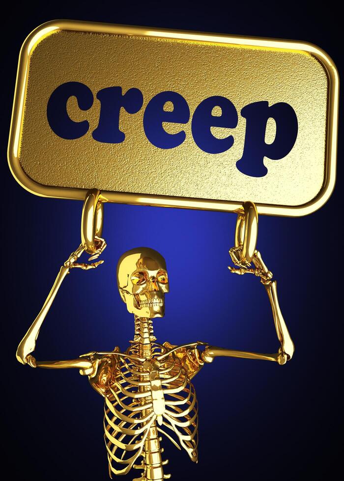 creep word and golden skeleton 7347576 Stock Photo at Vecteezy