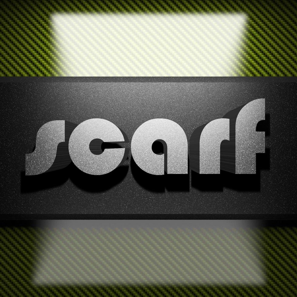 scarf word of iron on carbon photo