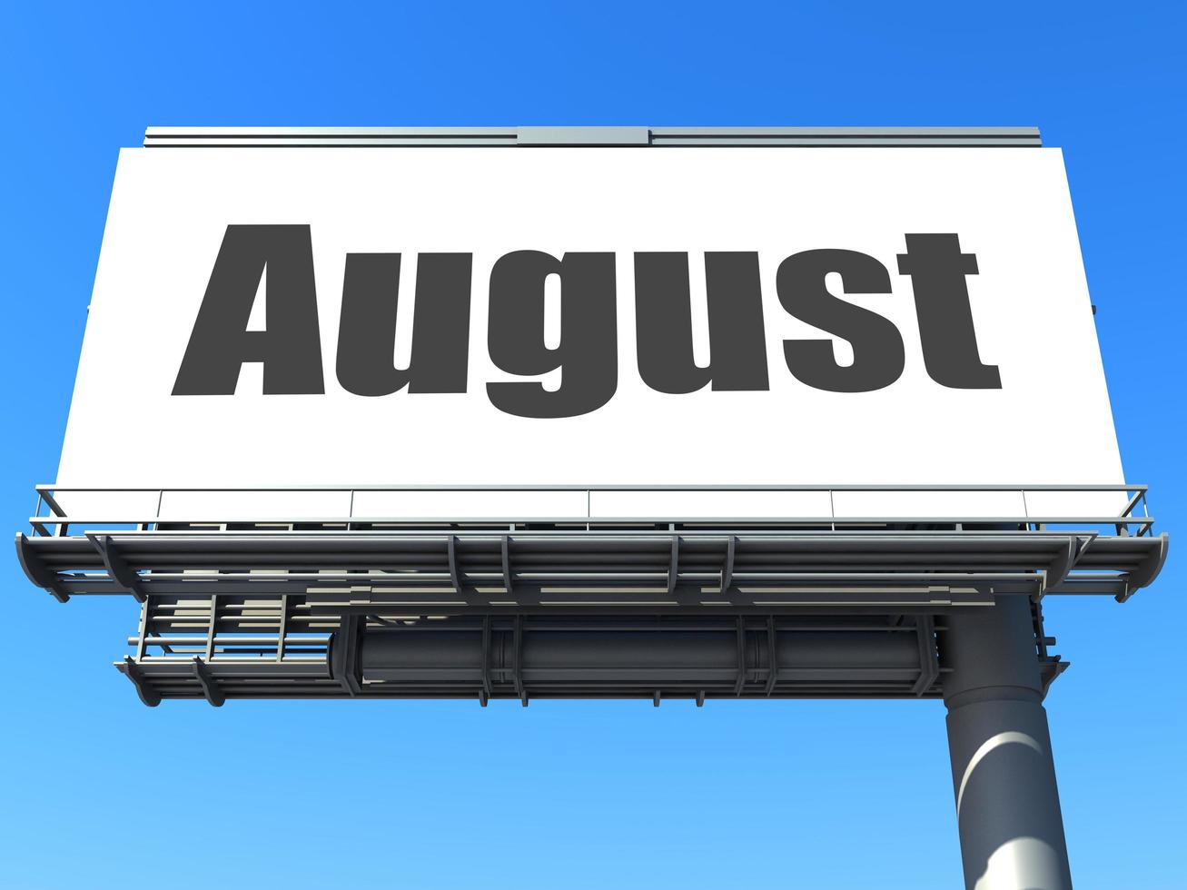 August word on billboard photo