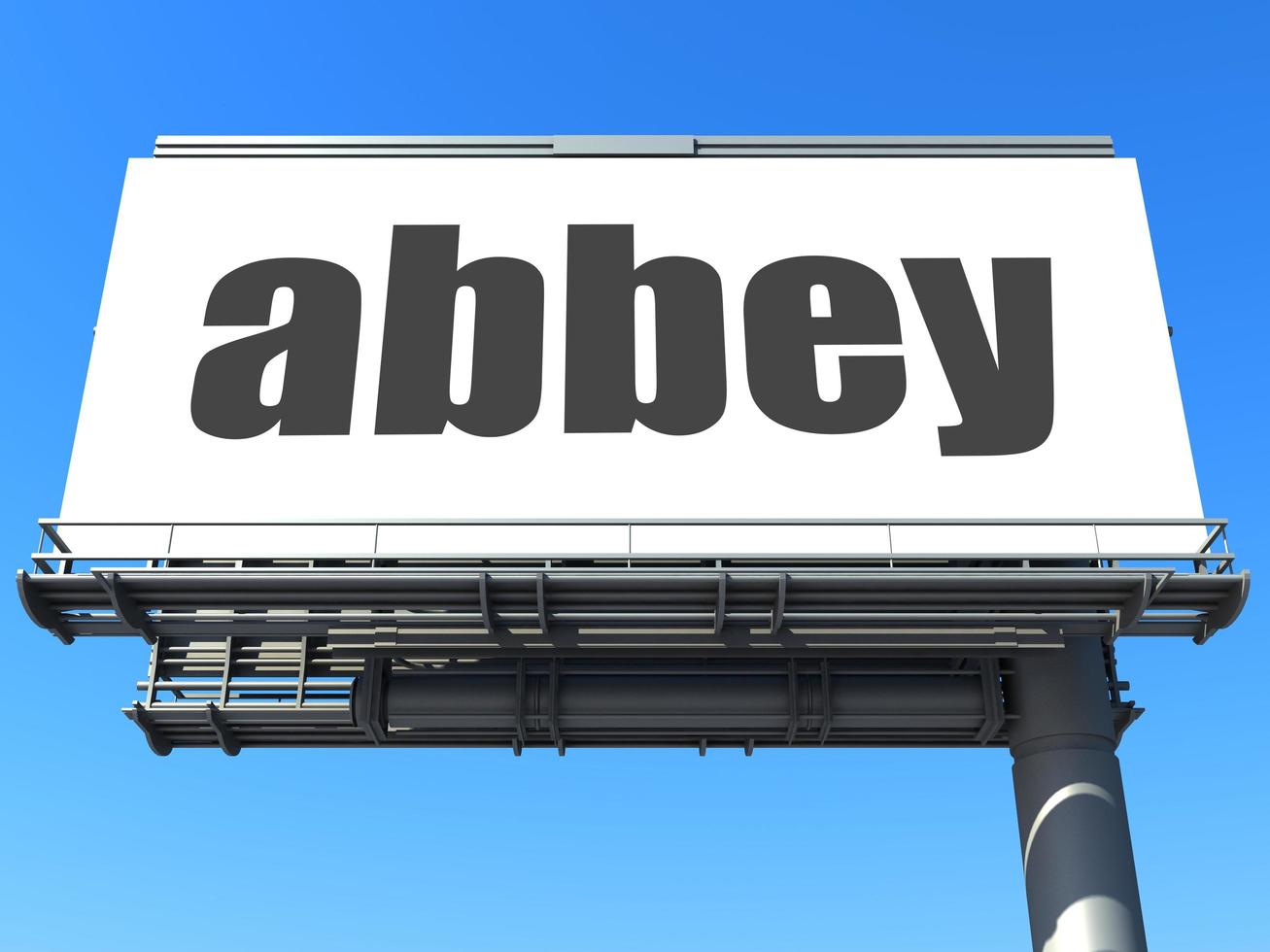 abbey word on billboard photo