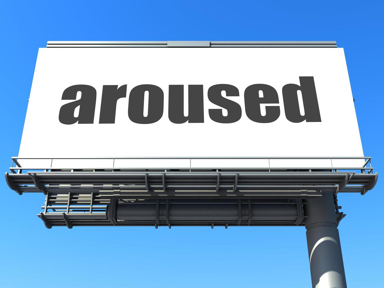 aroused word on billboard photo