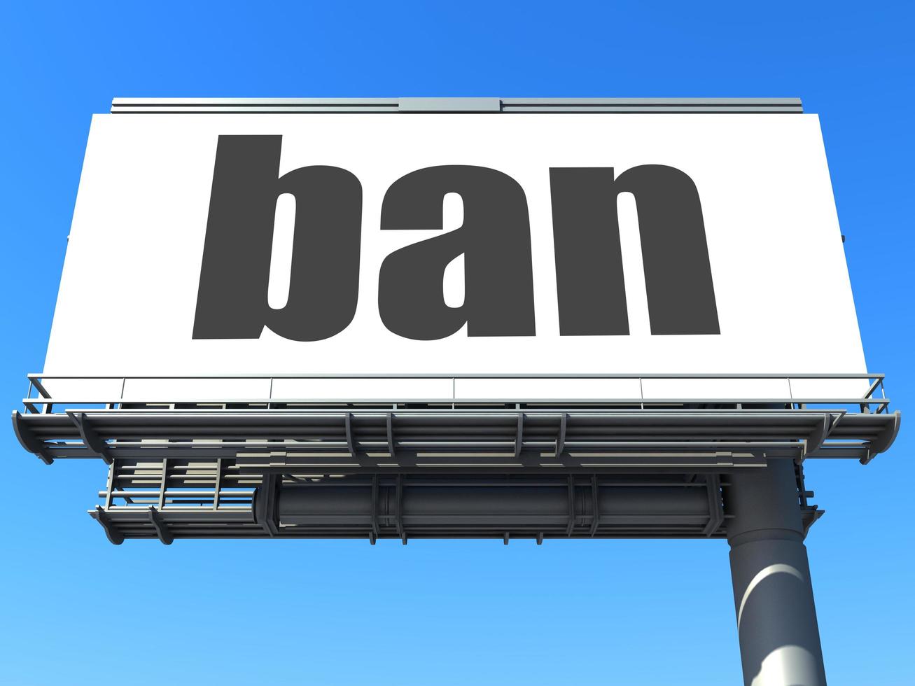 ban word on billboard photo