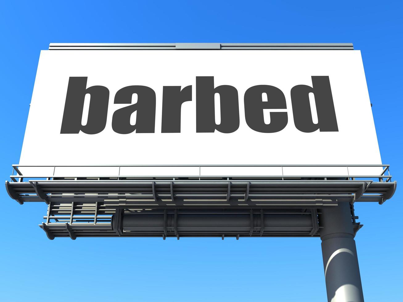 barbed word on billboard photo