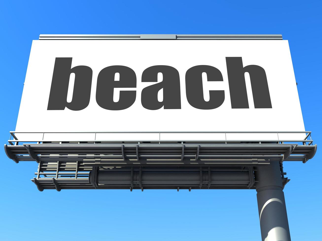 beach word on billboard photo