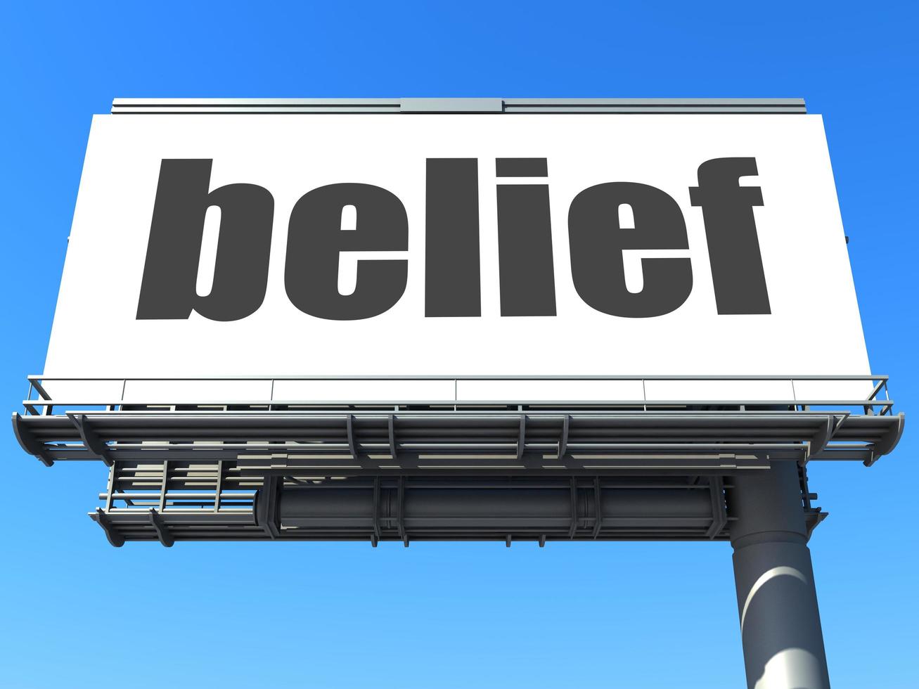 belief word on billboard photo