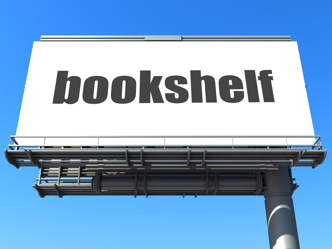 bookshelf word on billboard photo