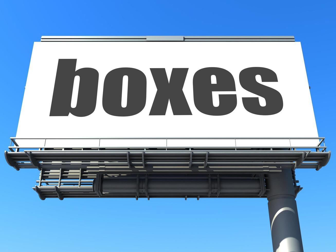 boxes word on billboard photo