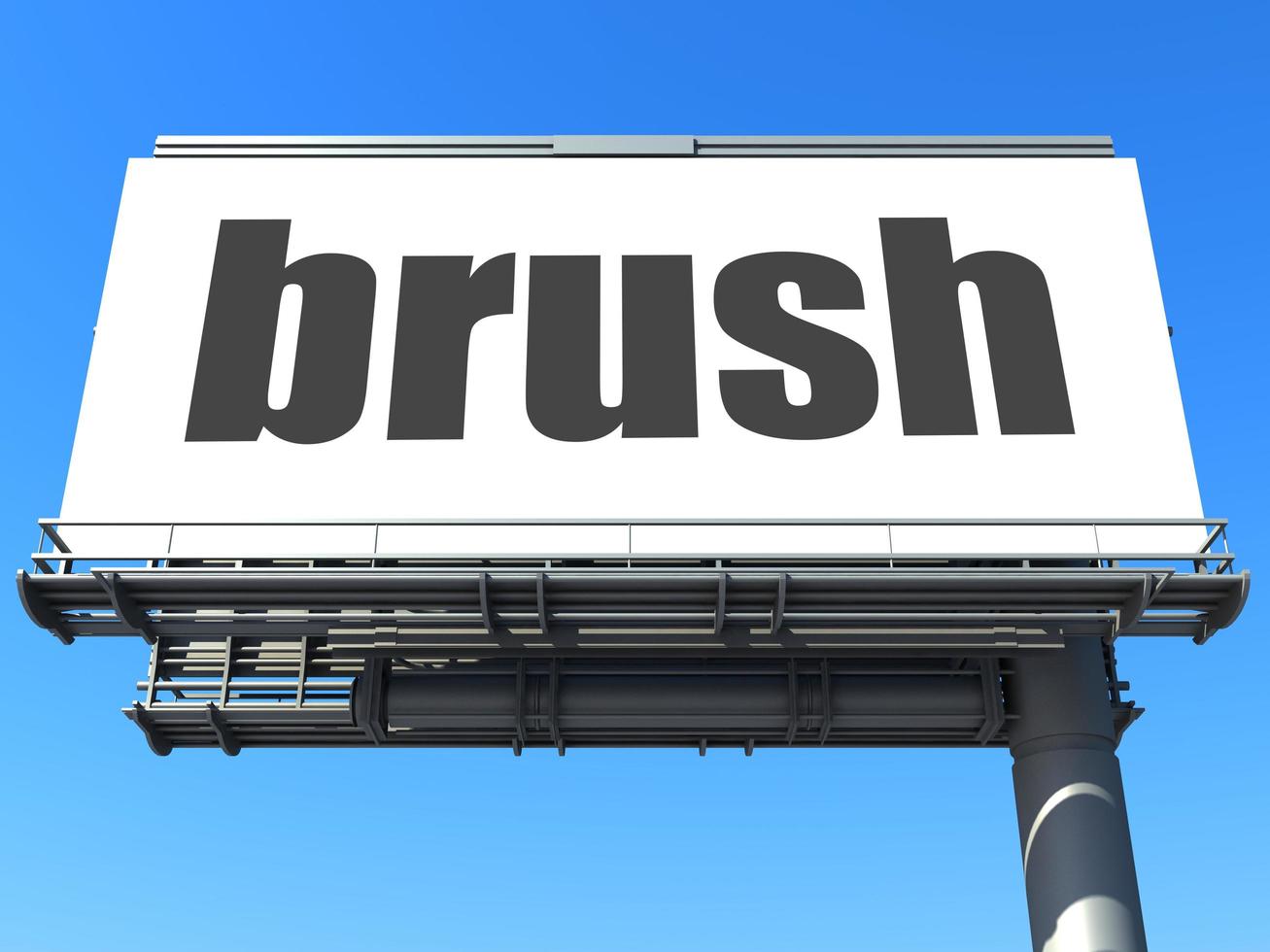 brush word on billboard photo