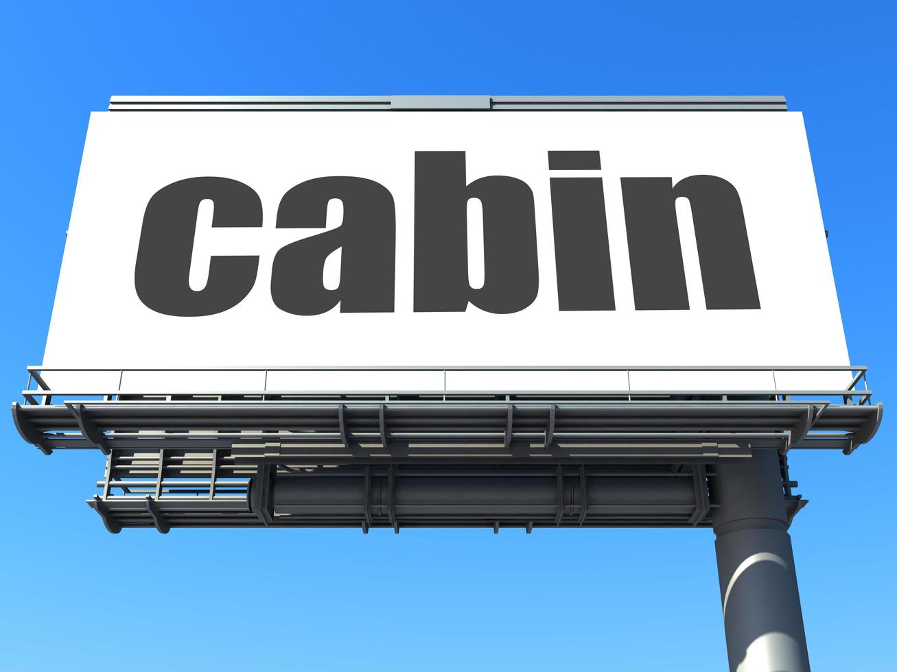 cabin word on billboard photo