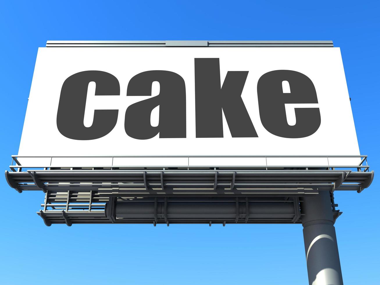cake word on billboard photo