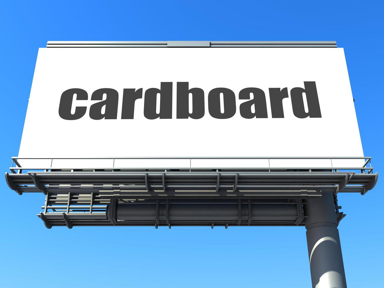 cardboard word on billboard photo
