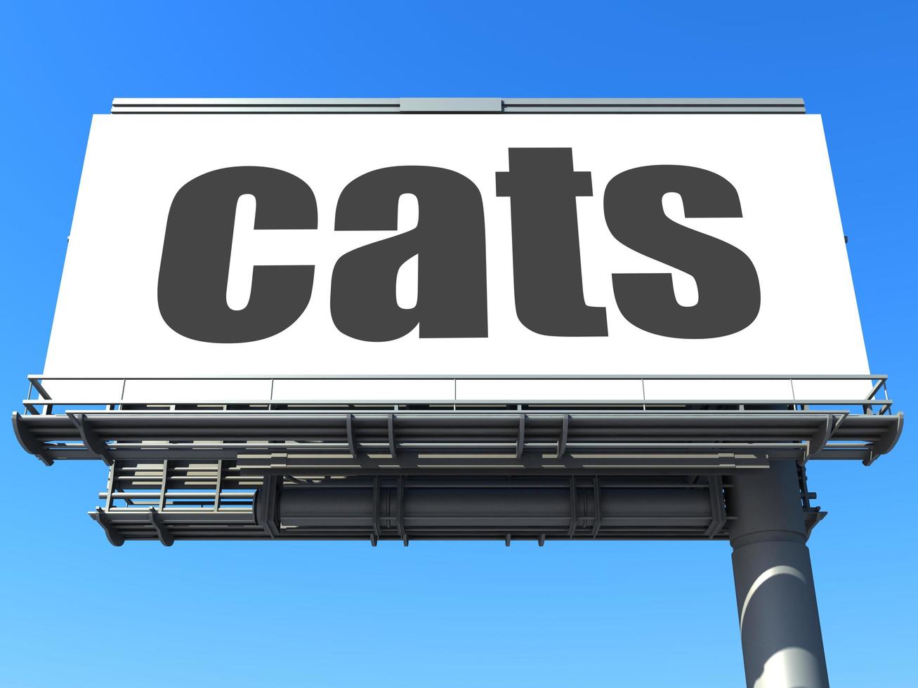 cats word on billboard photo